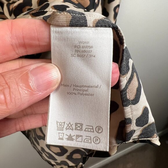 Boden Harriet Blouse Size 6 Leopard Print Bishop Sleeve Work Office Career - Picture 11 of 11